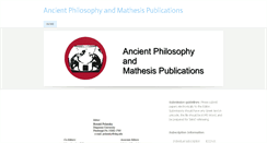 Desktop Screenshot of ancientphilosophy.com
